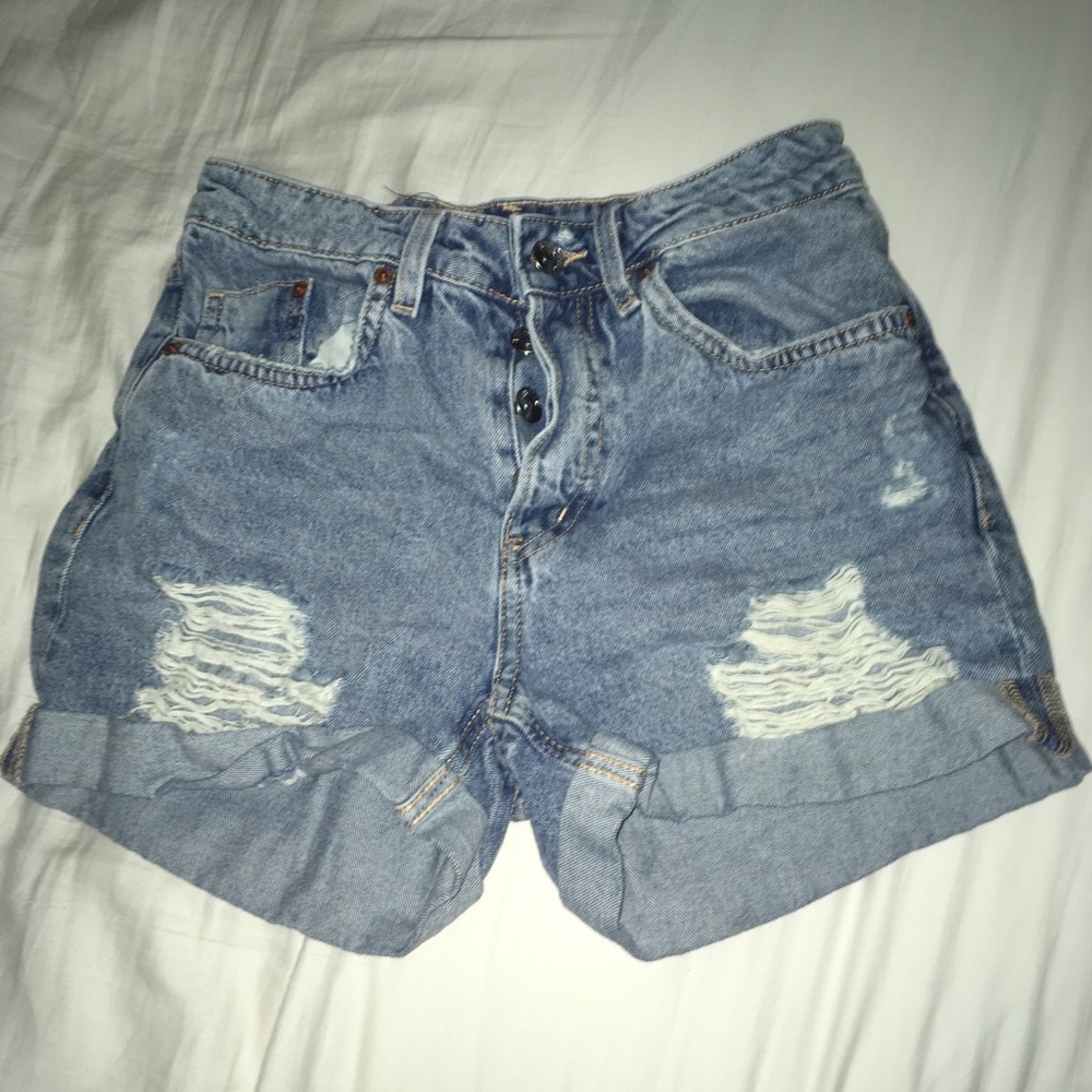 Distressed High Waisted Shorts